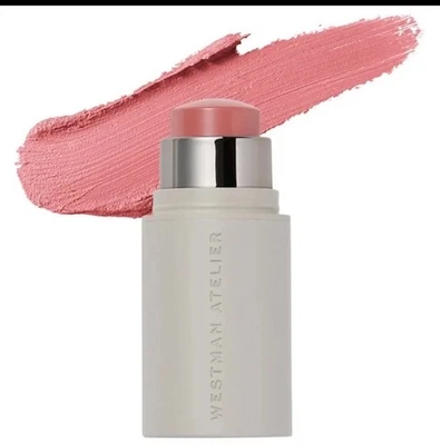 Westman Atelier Mini Petite Baby Cheeks Lip + Cheek Cream Blush Stick, Petal - Image 1 of 4