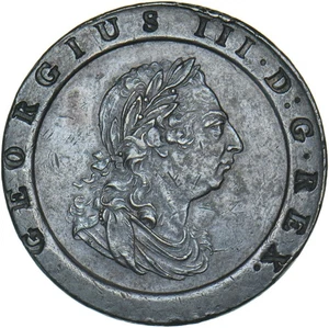 1797 Cartwheel Twopence - George III British Copper Coin - Very Nice - Bild 1 von 2