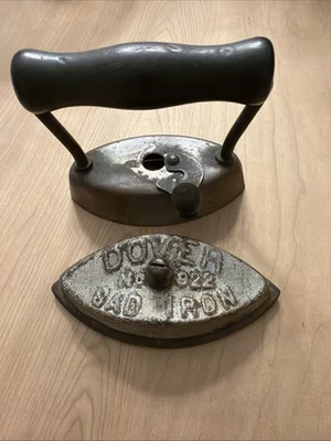De Colección Dover SAD Hierro No. 922 con cubierta de mango antiguo plancha decoración de lavandería Foto 1 de 4