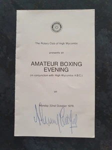 HENRY COOPER - Signed Official Evening Programme 22nd Oct 1979 - SPORT - BOXING - Picture 1 of 3