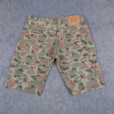 Levis Shorts Mens 34 Duck Camo Camouflage 504 Regular Jeans Jorts Hunting Y2K - Image 1 of 4