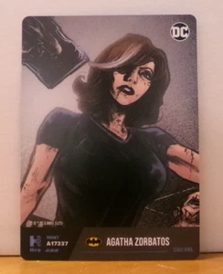 MUY CHULA TARJETA COLECCIONABLE HÍBRIDA DC COMICS BATMAN AGATHA ZORBATOS - Imagen 1 de 2
