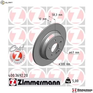 2x BRAKE DISC 400.3692.20 FOR MERCEDES-BENZ M 112.973 3.7L 6cyl SL 8cyl SL - Picture 1 of 9