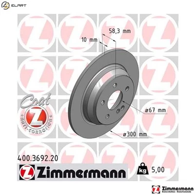 2x BRAKE DISC 400.3692.20 FOR MERCEDES-BENZ M 112.973 3.7L 6cyl SL 8cyl SL - Image 1 of 4