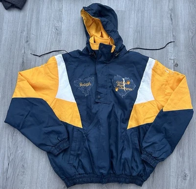 Chaqueta cortavientos Golden Bear Chargers vintage azul marino y amarillo Foto 1 de 4