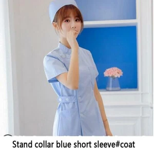 Women Nurse Uniforms Doctor Medical Beautician Lab Work Clothes Set Top & Pants - Picture 1 of 15