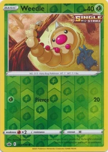 Reverse Holo Weedle 001/198 Common Chilling Reign Pokemon TCG - Picture 1 of 1