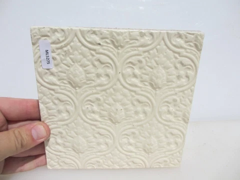 Victorian Ceramic Tile Floral Flowers Leaf Art Nouveau Old Antique Vintage Cover