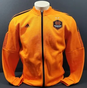 Adidas Houston Dynamo Youth Anthem Jacket, Orange/Black, Size YL 14/16 - Picture 1 of 10