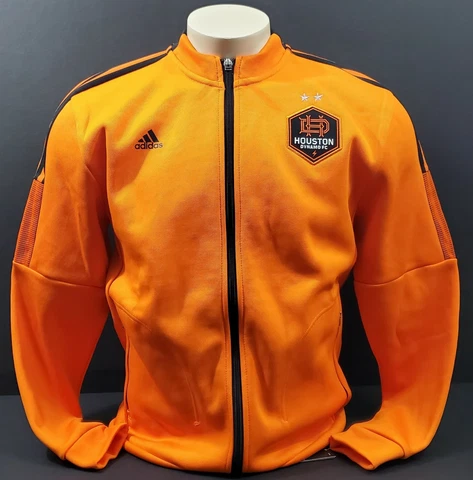 Adidas Houston Dynamo Youth Anthem Jacket, Orange/Black, Size YM, 10/12 Cover