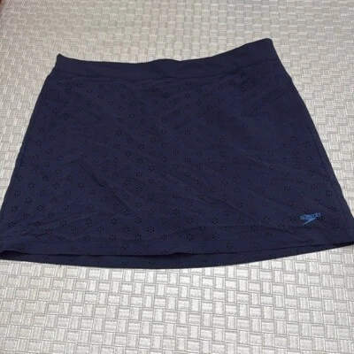 Speedo Women's Navy Blue Skort Size xl Eyelet Cut Shorts UPF 50+ Protection - Image 1 of 4