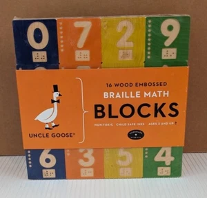 BR16 - Braille Math Blocks, by Uncle Goose - Learn & Build Fun - For Ages 2+ - Picture 1 of 6