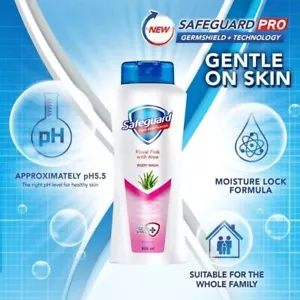 Safeguard Floral Pink mit Aloe Duschgel, Keimschutz 13,5 oz, 2er Pack - Bild 1 von 2