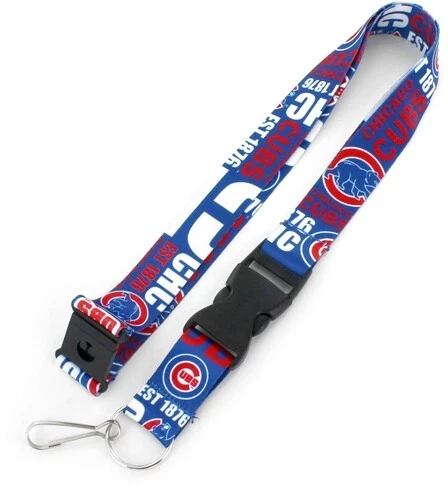 Chicago Cubs Lanyard 24'' Breakaway with Key Chain Clip - MLB Dynamic Design - Image 1 of 1