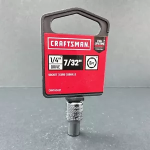 Craftsman USA 7/32 SAE 1/4 Drive 6 Point Socket CMMT 43492 - Foto 1 di 3