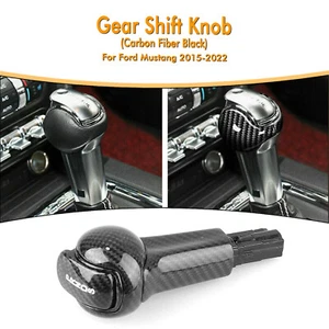 Gear Shift Knob For Ford MUSTANG 2015-2022 Carbon Fiber Black - Picture 1 of 13
