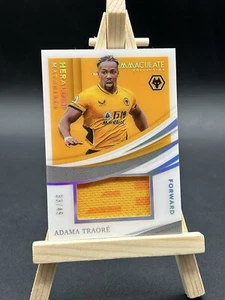 2021 PANINI IMMACULATE SOCCER ADAMA TRAORE WOLVERHAMPTON PATCH JERSEY /49 - Picture 1 of 2