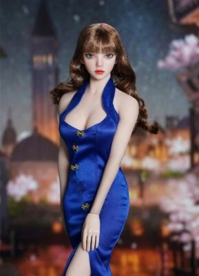 Modelo de cabeza de cabello rizado marrón 1/6 Asia Beauty para cuerpo femenino piel pálida PHICEN de 12" Foto 1 de 4