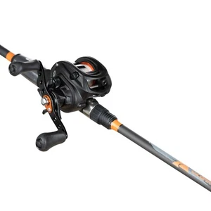 Ozark Trail Baitcast Rod & Reel Fishing Combo, Medium Action, 6.5ft Black orange - Picture 1 of 4