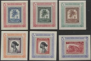 Belgisch Kongo 1944 Regierung im Exil Stempelglanz x 6, postfrisch MNH - Bild 1 von 2