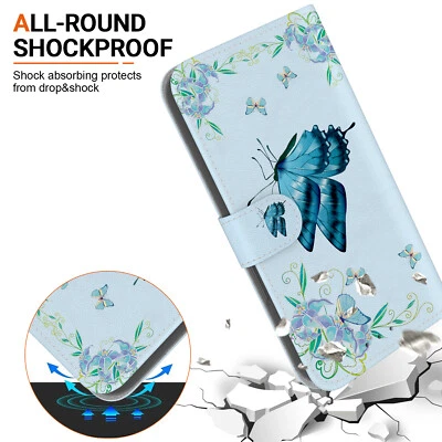 3D Butterfly Wallet Phone Case For Xiaomi Redmi POCO Oneplus Nokia Motorola 1+ - Image 1 of 4