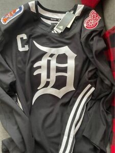 Authentisches Detroit Red Wings/Tigers Crossover Trikot Größe 60/4XL Goalie