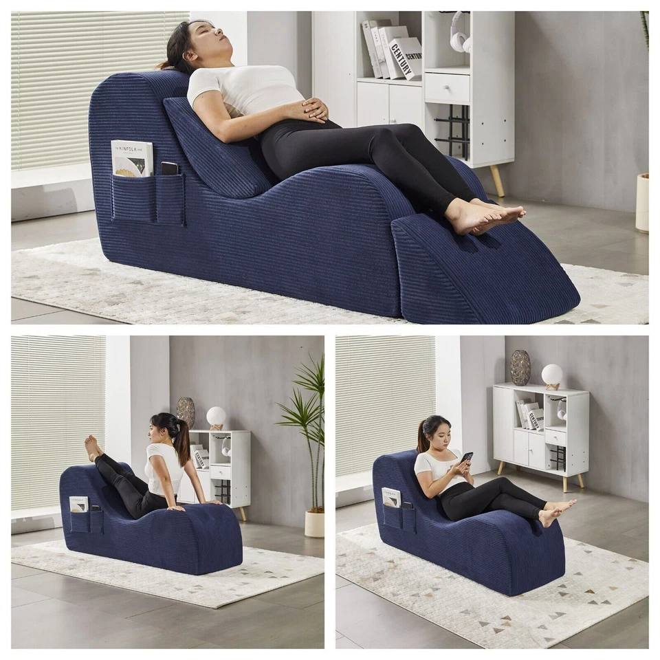 Chaise Lounge Diván Cama Sofá Curvo Silla Sexual Yoga Reclinable Yoga Sofá Silla Yoga Foto 1 de 4