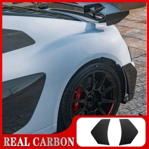 DRY CARBON FIBER Rear Bumper Fins Canard Vent Splitter For Audi R8 V10 2020-2024 - Picture 1 of 9