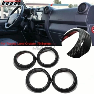 For Toyota Land Cruiser 70 Series LC70 76 79 77 Carbon Console AC Vent Ring Trim - Picture 1 of 10