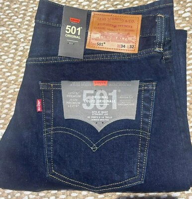 Levi's 501 Original Regular Fit Original Blue Jeans Straight Leg all Sizes - Image 1 of 4