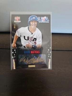 2014 USA Collegiate National Team Black Gold Auto #15 Mark Mathias 17/49 - Image 1 of 2
