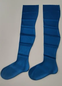 2. Medias de látex Wahl largas, 82 cm, azul metálico, talla L, goma, goma, sexy - Imagen 1 de 4