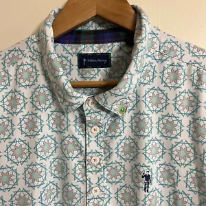 William Murray golf polo shirt aop floral mens large performance stretch - Picture 1 of 3