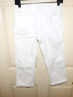NY&C Women's White Cropped Cuffed Skinny Jeans Size 0
