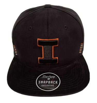 Zephyr NCAA Illinois Fighting Illini “Ladder" Flat Bill SnapBack Hat BRAND NWT - Image 1 of 4