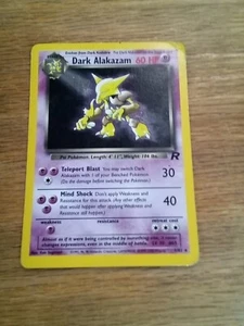 Dark Alakazam 1/82 Team Rocket Holo Rare Pokemon Card Heavily Played - Picture 1 of 3