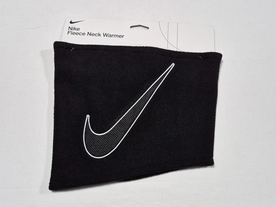 Nike Just Do it  Fleece Neck Warmer Unisex Scarf Snood Black One Size Fits All - Image 1 of 4