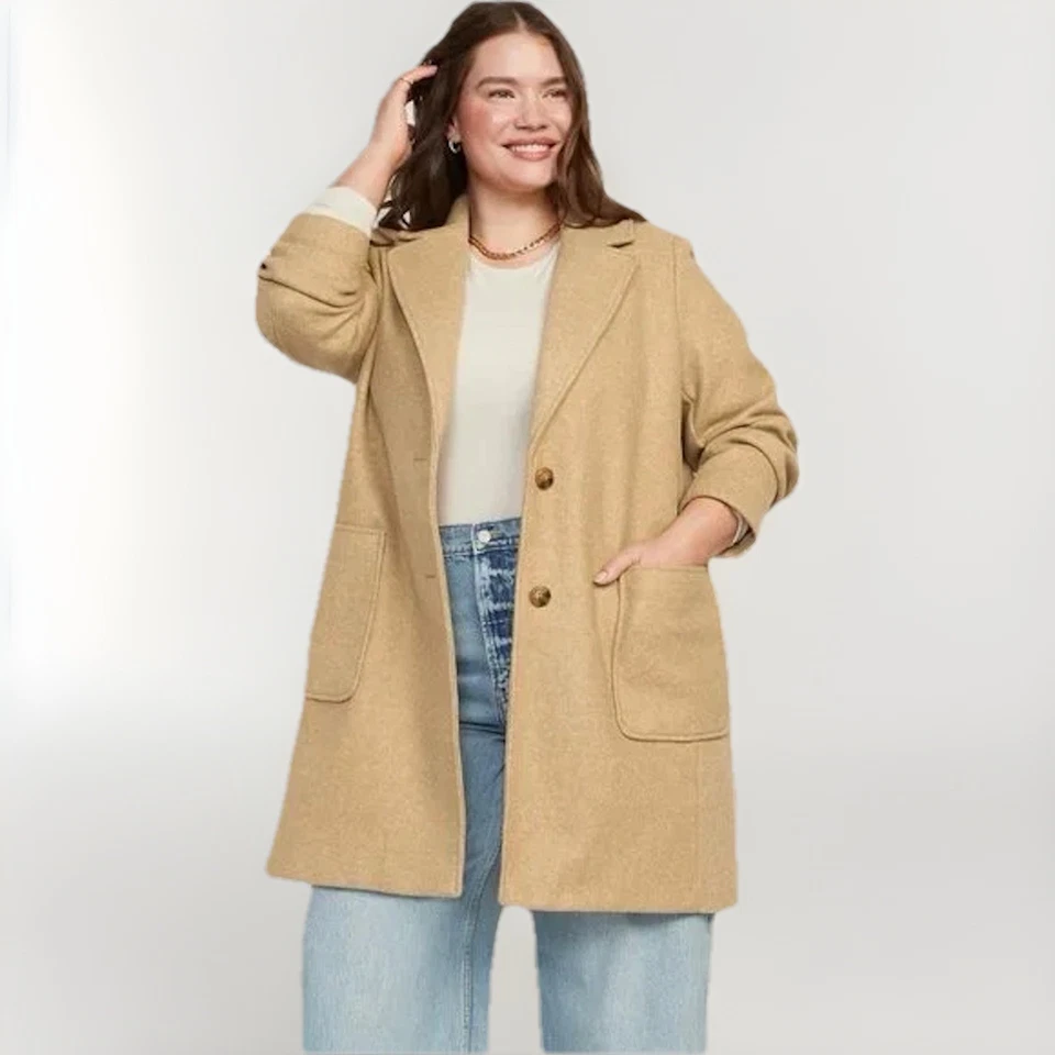 Abrigo de guisante antiguo azul marino tostado para mujer 4x abrigo de coche clásico dinero antiguo más bolsillos Foto 1 de 4