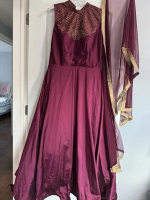 Vestido largo indio paquistaní Anarkali Lehengas vestido sari Foto 1 de 4