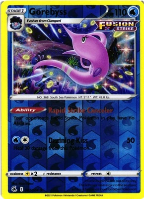 Gorebyss 067/264 Swsh08: Fusion Strike Reverse Holo - Image 1 of 2