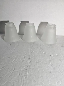 Lot 3 Hampton Bay Bell Shaped Glass Shades Replacement Frosted Ceiling Fan - Picture 1 of 9