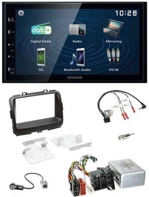 Kenwood 2DIN Bluetooth Lenkrad USB DAB Autoradio für Kia Carens IV RP 2013-2019 - Bild 1 von 4