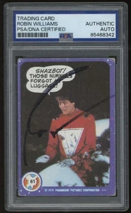 1978 Paramount Mork And Mindy Robin Williams Autograph Signed Card Auto PSA /DNA - Picture 1 of 2