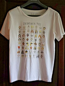 CAMISETA DE DISEÑADOR UP Unfortunate Portrait Anthropologie para mujer mediana 100 % algodón - Imagen 1 de 3