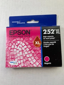EPSON 252XL INK CARTRIDGE, BRAND NEW FACTORY SEALED, MAGENTA EXP 01/27 - Picture 1 of 3