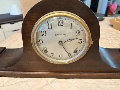 RELOJ DE MANTO DE MADERA INGRAHAM VINTAGE - 8 días - fantástico Foto 1 de 4