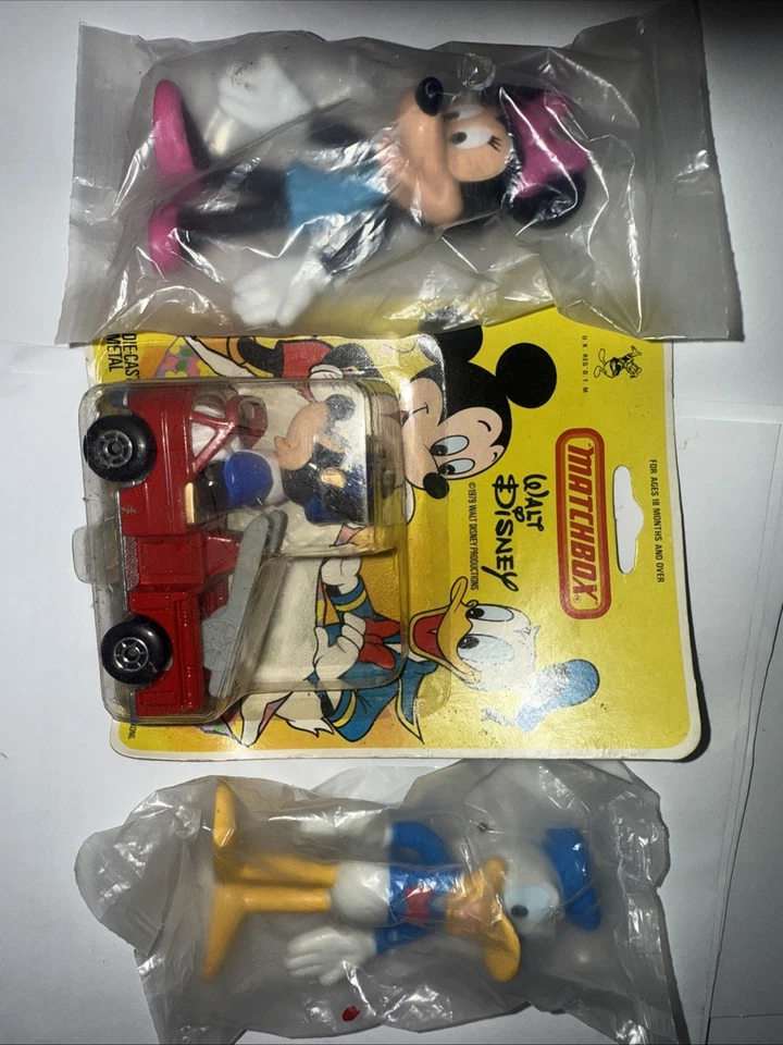 Matchbox 1979 Vintage Walt Disney Mickey Fire truck WD-1 And Minnie And Donald - Image 1 of 4