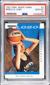 1997 Pinnacle Inside WNBA Rebecca Lobo #3 PSA 10 Rookie RC - Picture 1 of 2