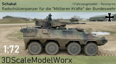 3DSCALEMODELWORX Bundeswehr Schakal Radschützenpanzer 1:72 Bausatz