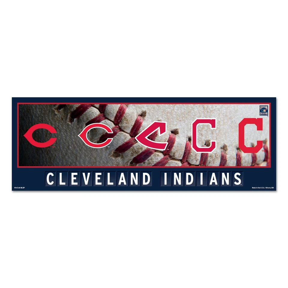 Letrero Cleveland Indians 8x23 Wood Evolution Foto 1 de 1